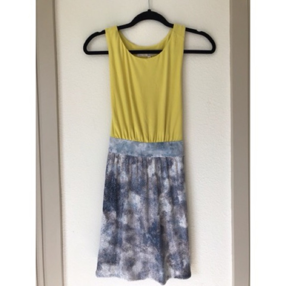 Lime and Blue Sequin Racerback Dress